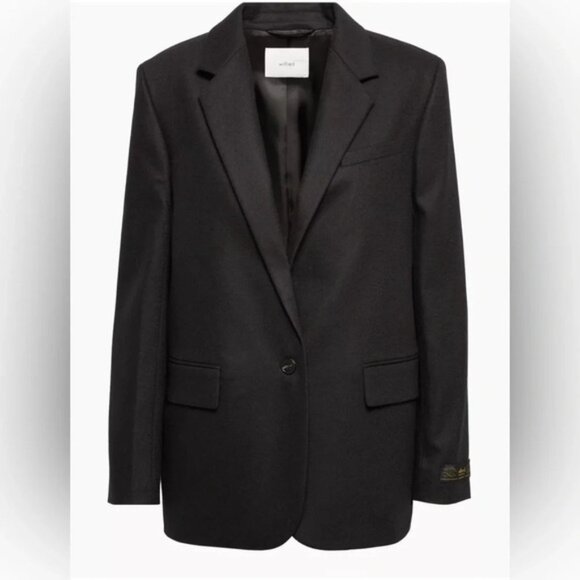 NWT Aritzia Wilfred Generation Blazer in Black City Cashmere Size Small - Picture 8 of 15